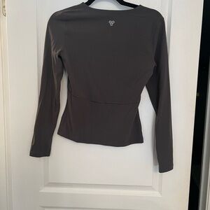 Aritzia TNA Butter Coal grey Long Sleeve Top - New!
